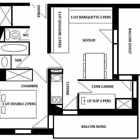 Apartmán Le De 3 - 2 Pieces Pour 6 Personnes Mae-9754 *